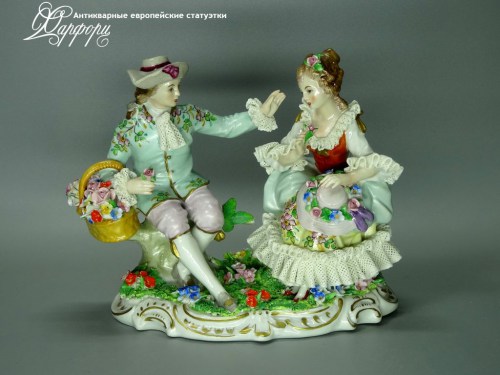 Купить фарфоровые статуэтки Sitzendorf, Летний сад, Германия